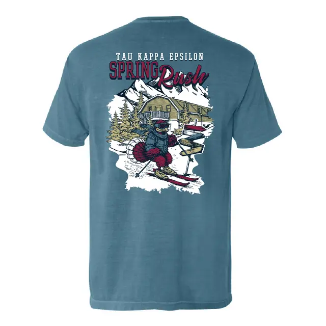 Tau Kappa Epsilon Skiing Turkey Spring Rush Shirt 2