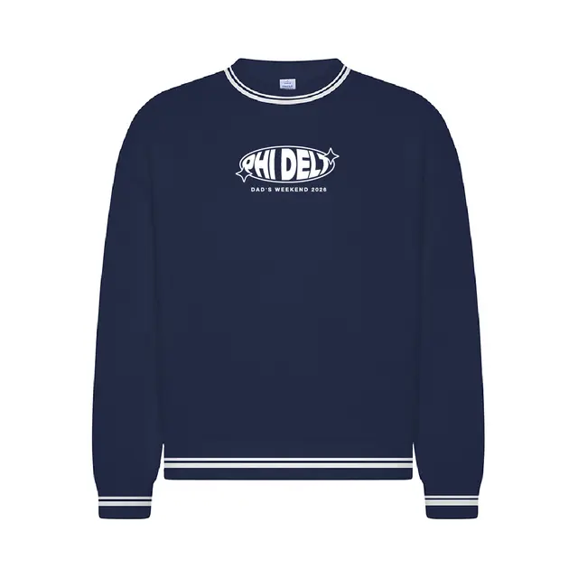 Phi Delta Theta Starry Oval Text Dad's Weekend Crewneck 2