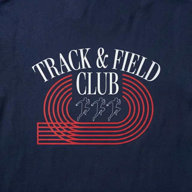 Track And Field Club Running Track Swirls PR Shirt