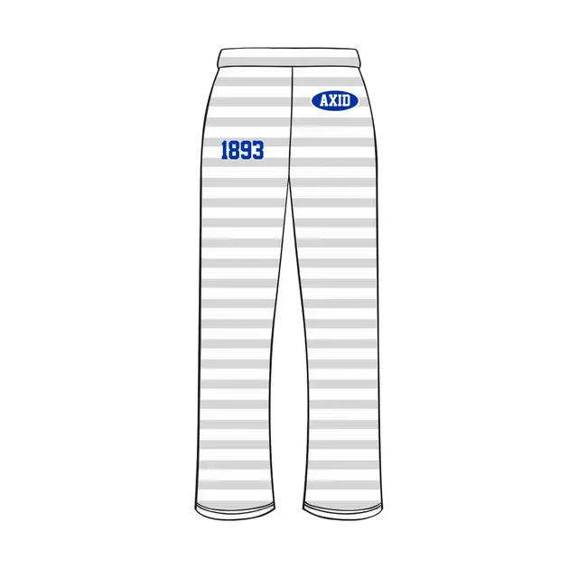 Alpha Xi Delta Striped Text Logo PR Sweatpants 2