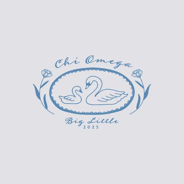 Chi Omega Swan Illustration Big Little Shirt