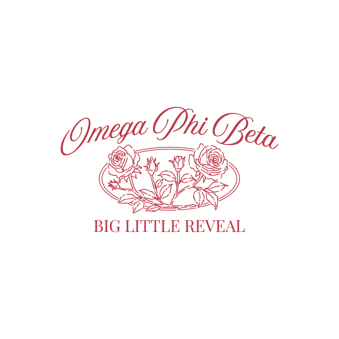 Omega Phi Beta Rose Illustration Big Little Reveal Shirt | Fresh Prints