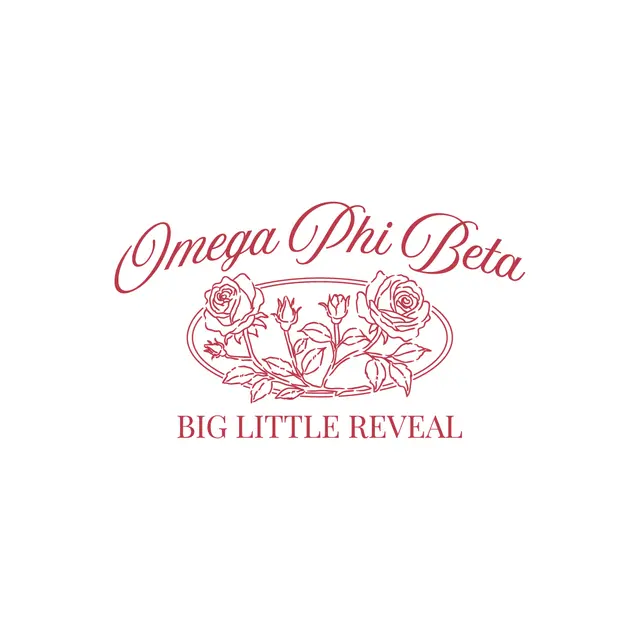 Omega Phi Beta Rose Illustration Big Little Reveal Shirt