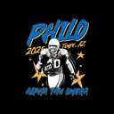 Alpha Tau Omega Football Player Graphic Philanthropy Shirt