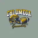 Chi Omega Bold Football Game Day Hoodie 2
