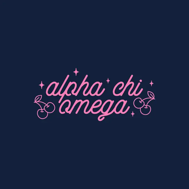 Alpha Chi Omega Cursive Cherry PR Shirt