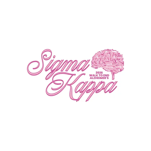 Sigma Kappa Script Font with Brain Graphic Philanthropy Shirt