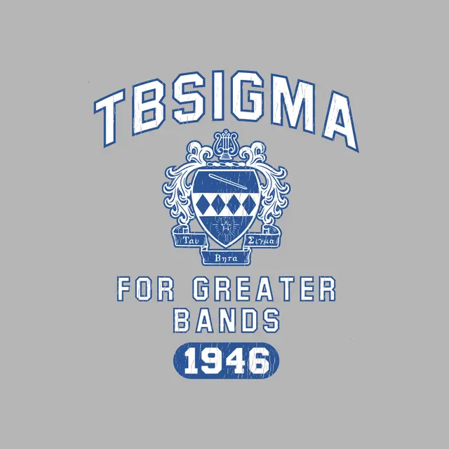 Tau Beta Sigma Crest with Blue Lettering PR Shirt