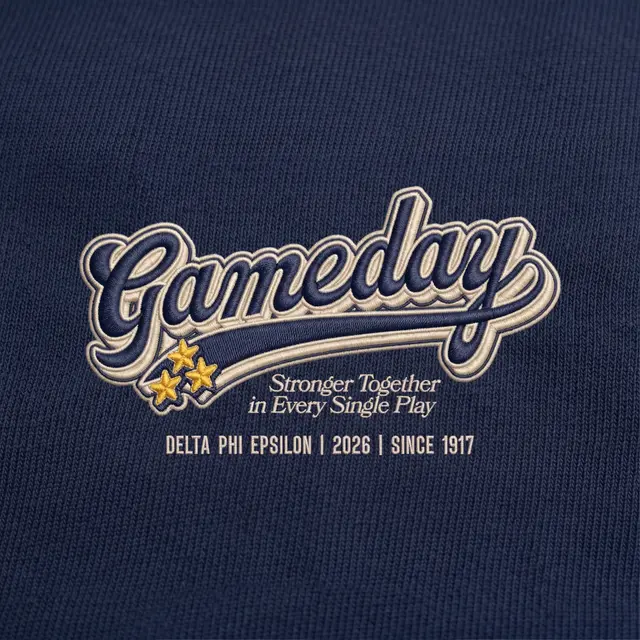 Delta Phi Epsilon Script Lettering Game Day Hoodie