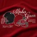 Alpha Gamma Delta Football Helmet Illustration Parents Weekend Tank
