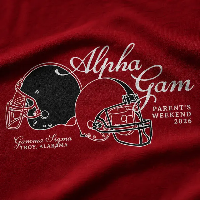 Alpha Gamma Delta Football Helmet Illustration Parents Weekend Tank