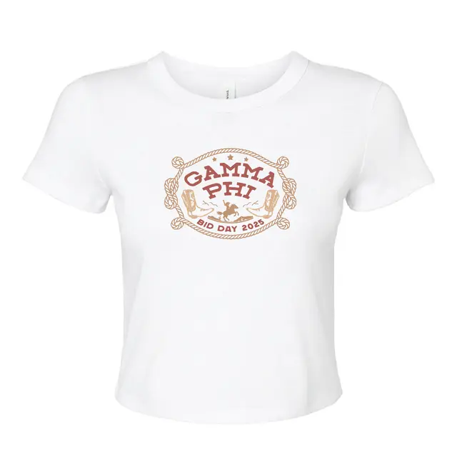 Gamma Phi Beta Rope and Cowboy Boots Bid Day Shirt 2