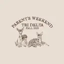 Delta Delta Delta Fawn Illustration Parent's Weekend Shirt