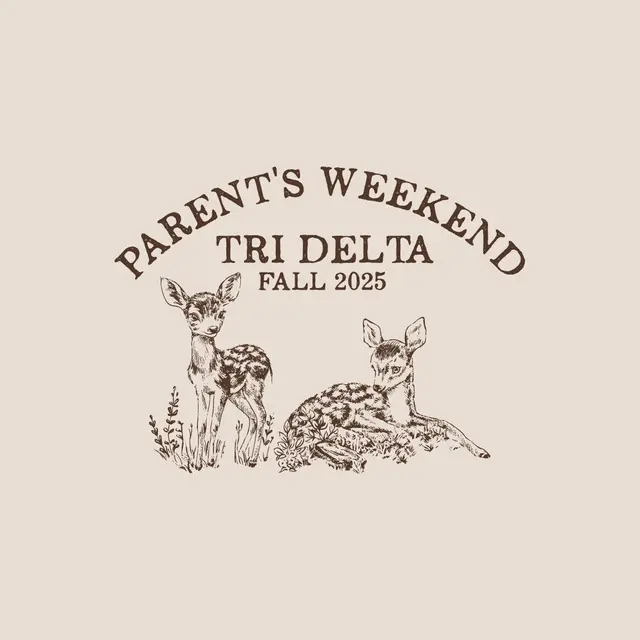 Delta Delta Delta Fawn Illustration Parent's Weekend Shirt