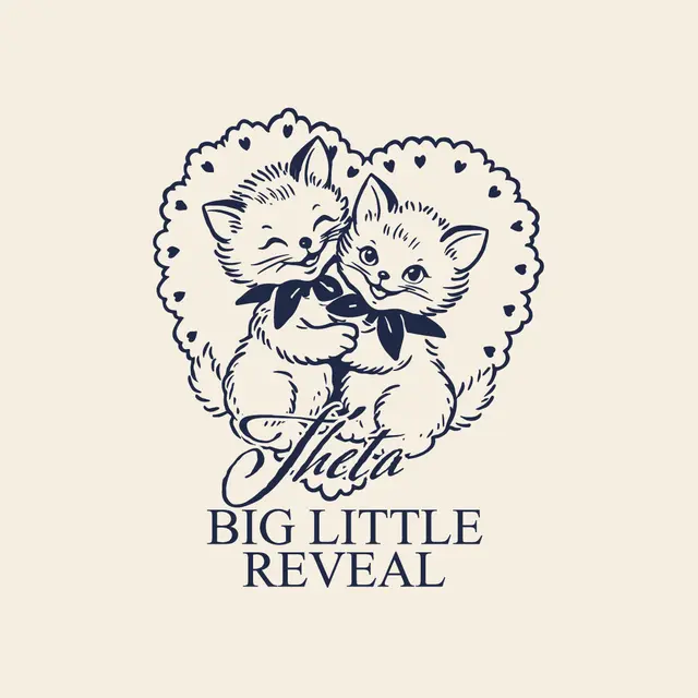 Kappa Alpha Theta Cute Kittens Big Little Reveal Hoodie