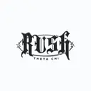 Theta Chi Gothic Texts and Oval Rush Shirt