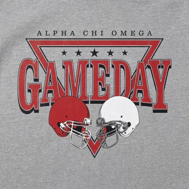 Alpha Chi Omega Football Helmet Triangle Game Day Hoodie