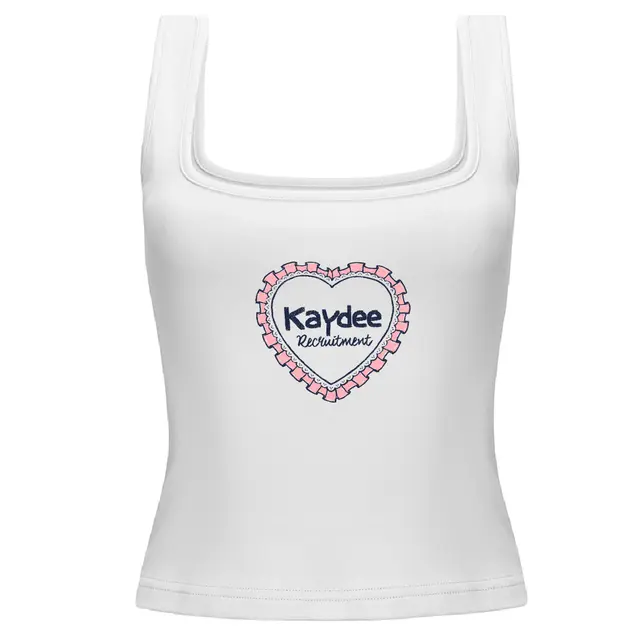 Kappa Delta Heart Lace Text Recruitment Tank 2