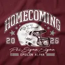 Phi Sigma Sigma Football Helmet Graphic Homecoming Hoodie