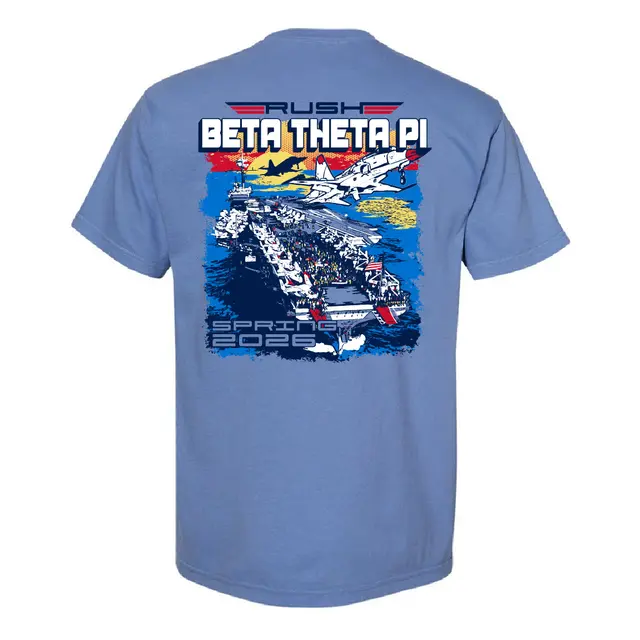 Beta Theta Pi Fighter Jet Carrier Rush Shirt 2