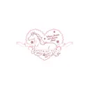 Equestrian Club Horse Heart Illustration PR Crewneck