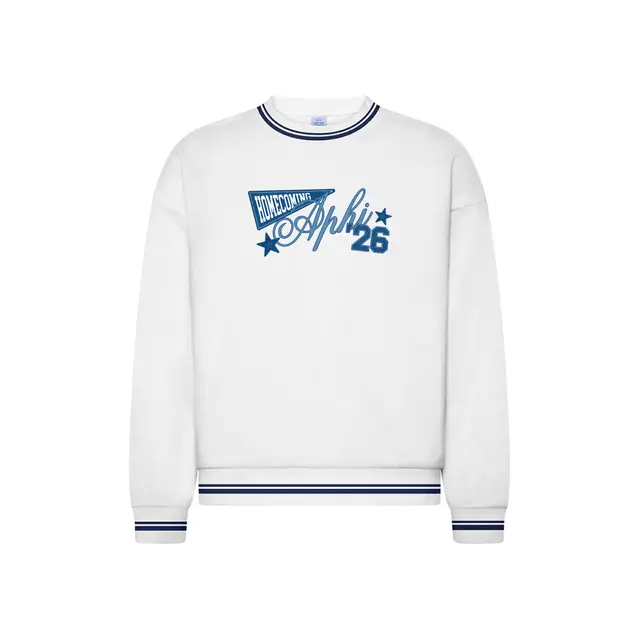 Alpha Phi Pennant Style Homecoming Crewneck 2