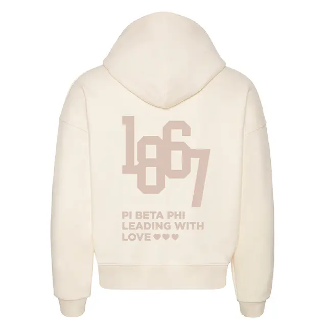 Pi Beta Phi Bold Texts Year and Hearts PR Hoodie 2