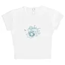 Clam with Pearl and Ribbon Illustration Retreat Crop Top Design for Alpha Xi Delta