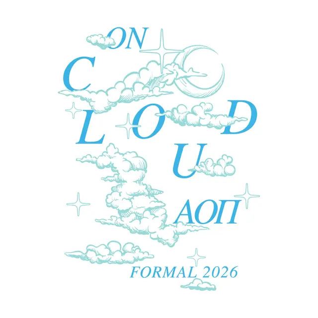 Alpha Omicron Pi Cloud Design Formal Shirt