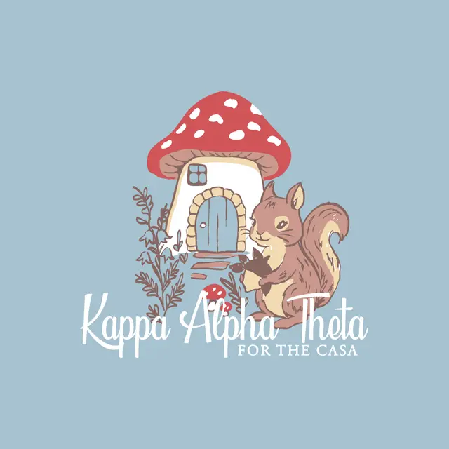 Kappa Alpha Theta Squirrel and Mushroom Philanthropy Crewneck