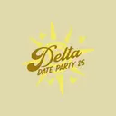 Delta Delta Delta Sunburst Text Date Party Tank
