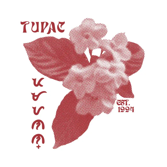 Floral Graphic with Red Lettering PR Crewneck