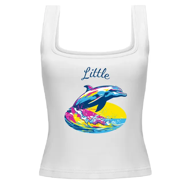 Dolphin Splash with Script Text Big Little Reveal Tank 2