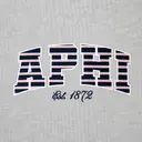 Alpha Phi Striped Block Lettering PR Sweater