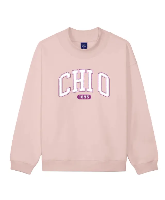 Chi Omega Stitched Lettering PR Sweater