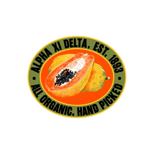 Alpha Xi Delta Papaya Graphic PR Tank