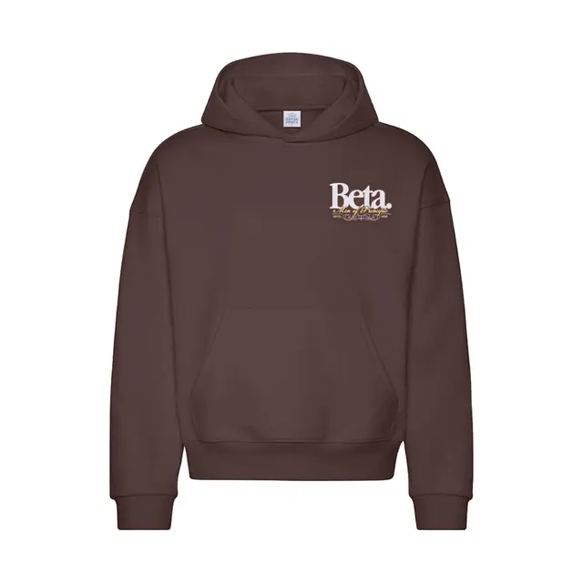 Beta Curved Text Illustration PR Hoodie 2
