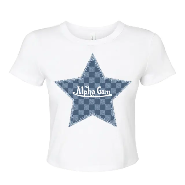 Alpha Gamma Delta Checkered Star PR Shirt 2