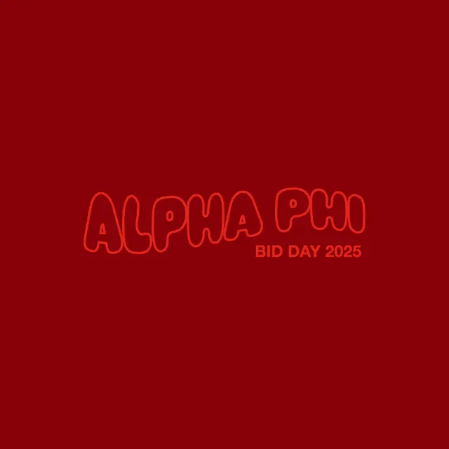 Alpha Phi Bright Bubble Text Rush & Bid Shirt