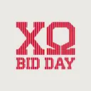 Chi Omega Stripe Block Text Rush & Bid Shirt