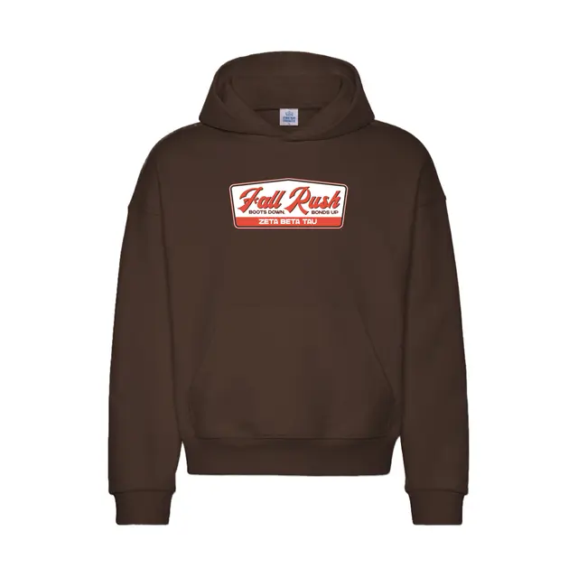 Zeta Beta Tau Retro Lettering Rush Hoodie 2