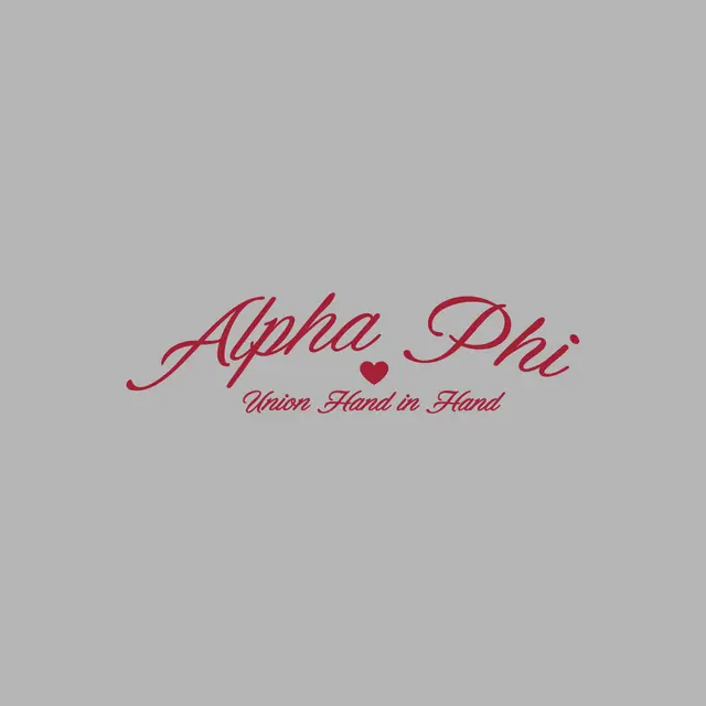 Alpha Phi Script and Heart PR Shirt