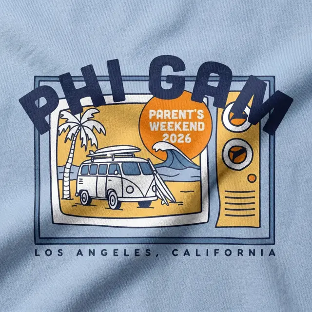 Phi Gamma Delta Retro TV Graphic Parent's Weekend Crewneck