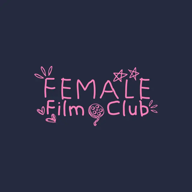 Female Film Club Bold Lettering with Playful Icons PR Crewneck