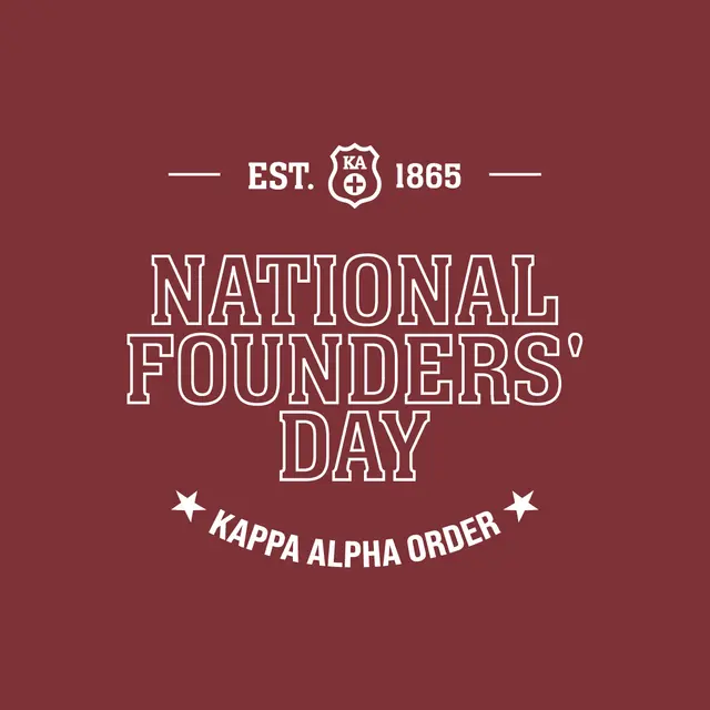 Kappa Alpha Order Bold Texts Shield National Founder's Day Shirt