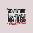 Outdoor Club Adventure Starts With Nature Text with Red Stars PR Shirt