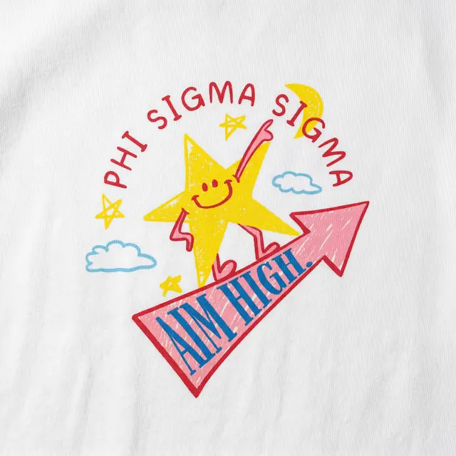 Phi Sigma Sigma Fun Star Graphic PR Shirt