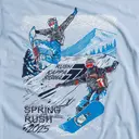 Kappa Sigma Kappa Sigma Dynamic Snowboarding with Spring Mountain Scenery in Blue and White Design for Fraternity 