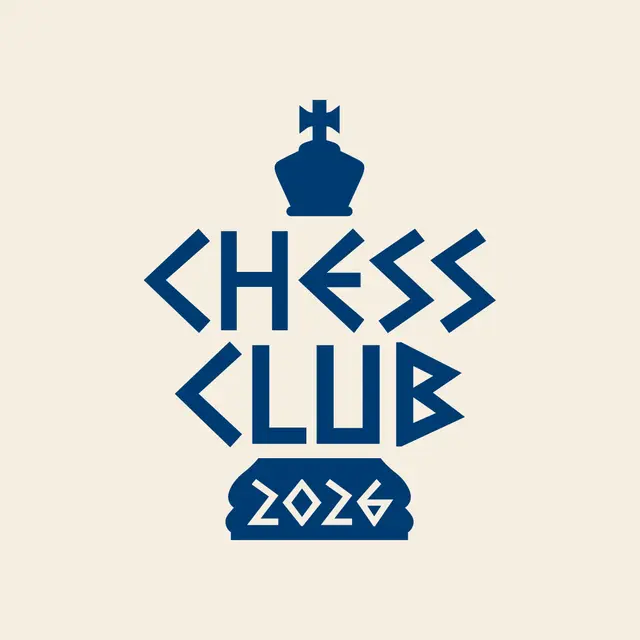 Chess Club Bold Text King Icon PR Hoodie