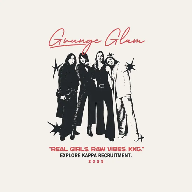 Kappa Kappa Gamma Grunge Glam Recruitment Shirt